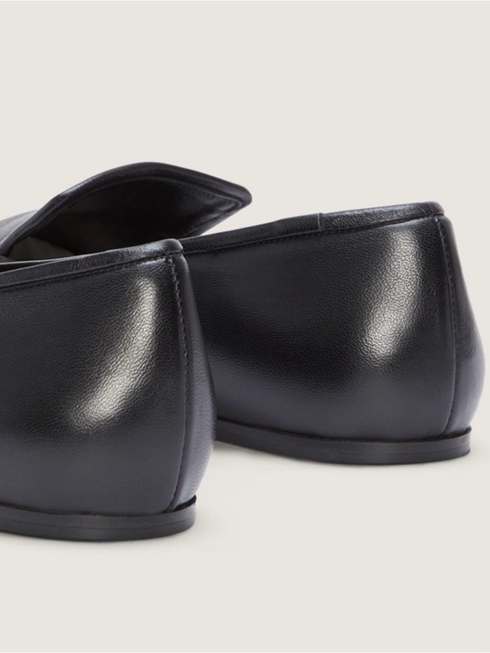 Everlane Black Leather Square-Toe Loafers - Picture 4 of 9